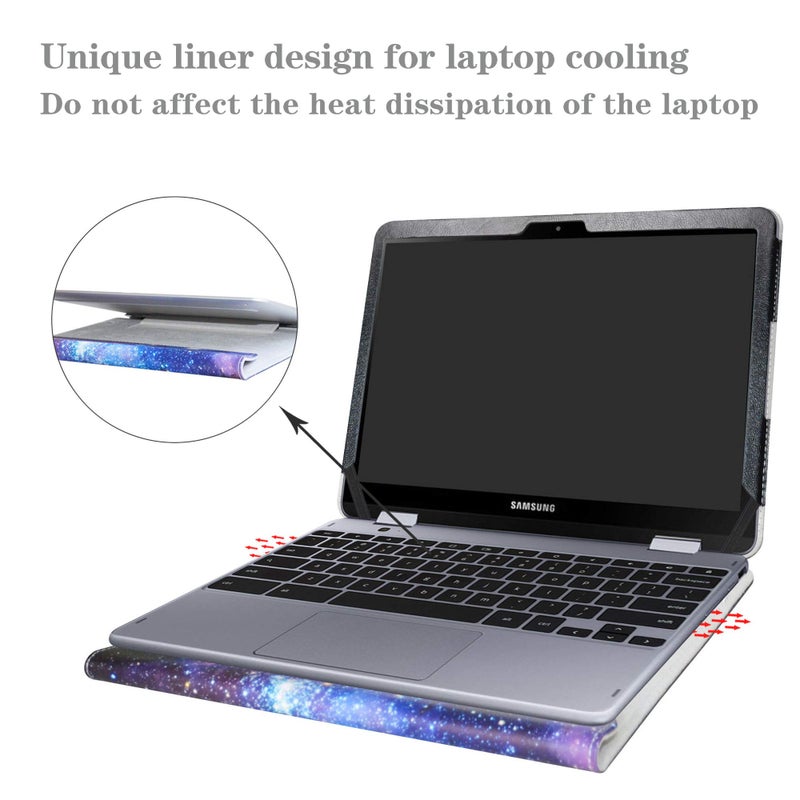 Alapmk Protective Case for Samsung Galaxy Chromebook 2 360 12.4 XE520QEA/ Chromebook Plus V2 XE521QAB XE521QAB XE520QAB XE525QBB 12" [Not fit for Samsung XE510C24 XE510C25 XE513C24],Galaxy - Image 4
